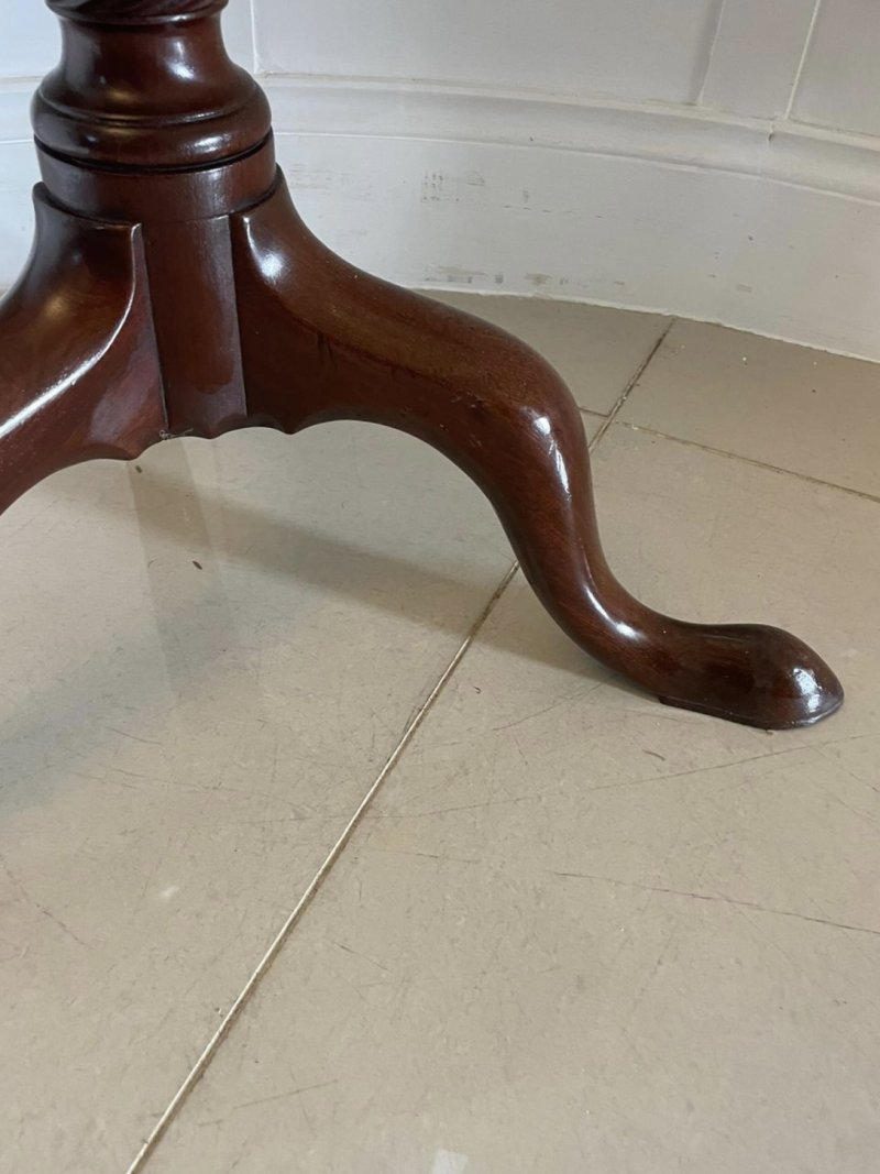 Antique George III Quality Mahogany Bird Cage Tripod/Lamp Table - Image 9